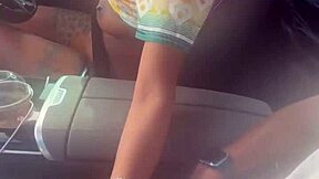 Playing with that big black cock in the car?