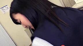 japanese brunette office lady yui watanabe fucks her colleague hard in the office uncensored