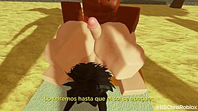 Black Bull Fucks Femboy Bunny Hard In Roblox With Spanish Subtitles