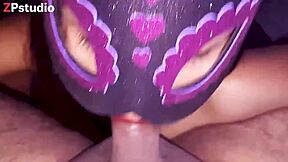 susy swallows semen after intense blowjob from housewife