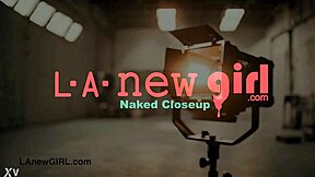 Attractive Brunette Model Shows Sexy Body On Sofa