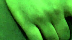 Black woman enjoys solo relaxation with wet elements in homemade session