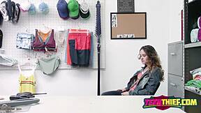 cute tiny teen caught shoplifting at mall