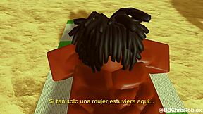 Black Bull Fucks Femboy Bunny Hard In Roblox With Spanish Subtitles