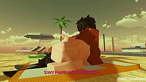 Black Bull Fucks Femboy Bunny Hard In Roblox With Spanish Subtitles