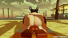 Black Bull Fucks Femboy Bunny Hard In Roblox With Spanish Subtitles