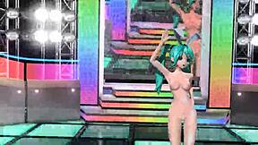 HATSUNE MIKU VOC LOID IN LOVE PROJECT DIVA NUDE MOD FULL NUDE BUNNY COSTUME!