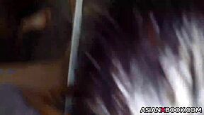 I give a deep throat fuck to an asian babe
