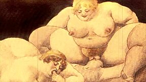Vintage Erotic Drawings of Big Tits and Ass