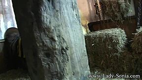 Lady Sonia Peeps at Stables Teasing