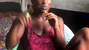 crazybitch smoking in her lane lord's room in sexy clothes