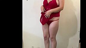 Fat Wife Strips For Boyfriend Using Toys