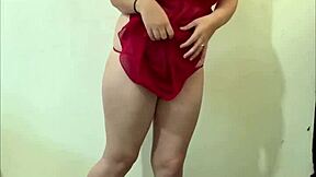 Fat Wife Strips For Boyfriend Using Toys