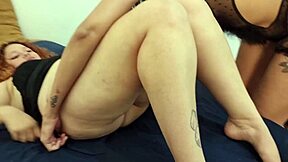 i played with my friends pussy in lesbian action