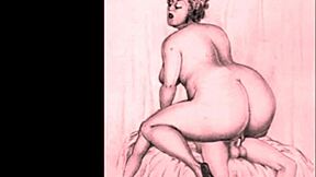 Vintage Erotic Drawings of Big Tits and Ass