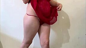 Fat Wife Strips For Boyfriend Using Toys