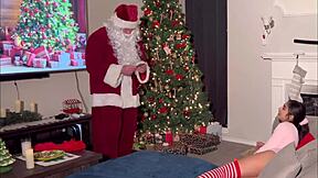Naughty 19 Year Old Anally Creampied by Santa for Christmas!