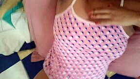 the mexican step-cousin shows her erotic movements before masturbating