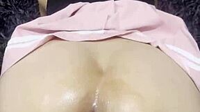 Antaako uusi teini 18+ amatööri sinun panemisen anaalisti julkisessa ulkona creampie?