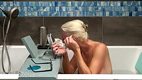 stella says, 'watch me shave my pussy in the bath'