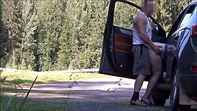 Did You See This Milf Fuck a Fellow Traveler on the Road?