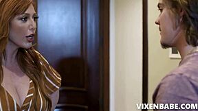 stepmom assists curious stepson with guidance