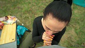 Hungry Stranger Trades Huge Dick For Sandwich In POV