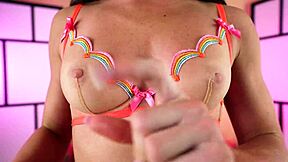 Love Heart Print Lingerie Try On - Hannahjames710 Panties Bra Thong