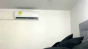 Beautiful Latina plays with her ass with big dildo.