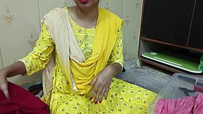 Father-in-law and stepdaughter share Hindi audio conversation.