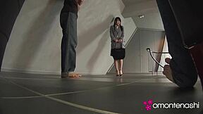 closed room blackmail with asian and black costumes