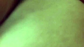 Double penetration with cock in ass and toy in pussy, moaning and screaming