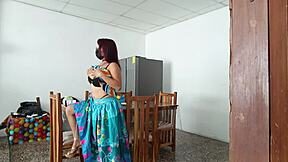 sinful maid spreads her pretty pussy open