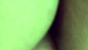 Double penetration with cock in ass and toy in pussy, moaning and screaming