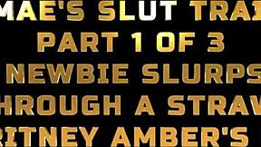 britney amber double wand session before group activity