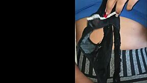 wife performs striptease and rips clothes