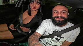 The husband takes his wife to the party for some fun activities