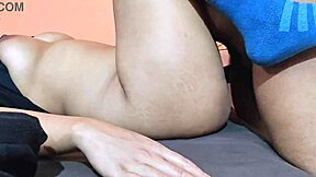 Detailed real sex play with mother-in-law in bedroom, including creampie and rough fucking.