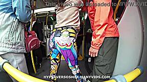 culona con leggins me deja arrimarle la verga en el metrobus