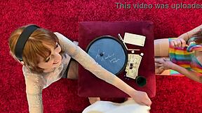 dice challenge: two sluts make guy cum first!