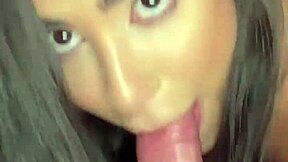 Petite latina teen gags on deepthroat cum in mouth casting