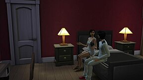 lucky guy meets stepmom and stepsis for first time family gathering