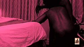 Thick black girlfriend enjoys blowjob before doggystyle session