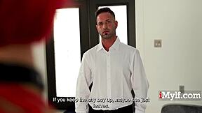 Redhead wife likes being manhandled by other men.