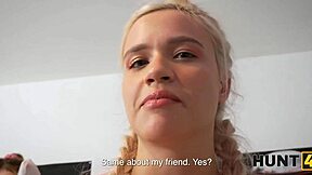 Blonde Slut Betrays Cuckold Girlfriend For Landlord's Big Cock