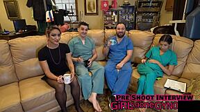 channy crossfire's dental checkup in latex gloves and fetish dress!