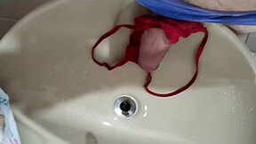 Husband Plays With Panties, Jerks Off Before Job!