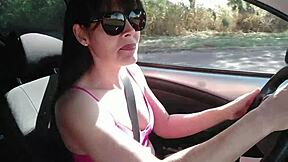 Raquel begs for info, naughty, strokes cock, gives blowjob, swallows stranger's cum