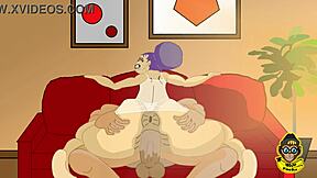 sofa relaxation trailer with cute riding and cum