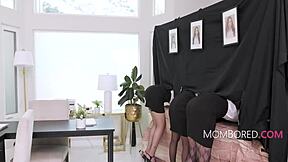 Stress Relief at Office with Asian Milf Gangbang Fucking